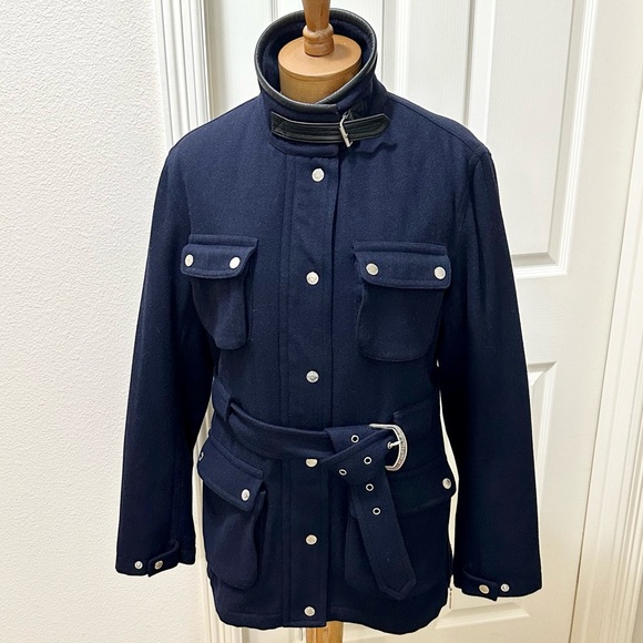 Rare Vtg Tommy Hilfiger Navy Wool Peacoat (2-In-1) Wear Together or Separate - M - Picture 3 of 16
